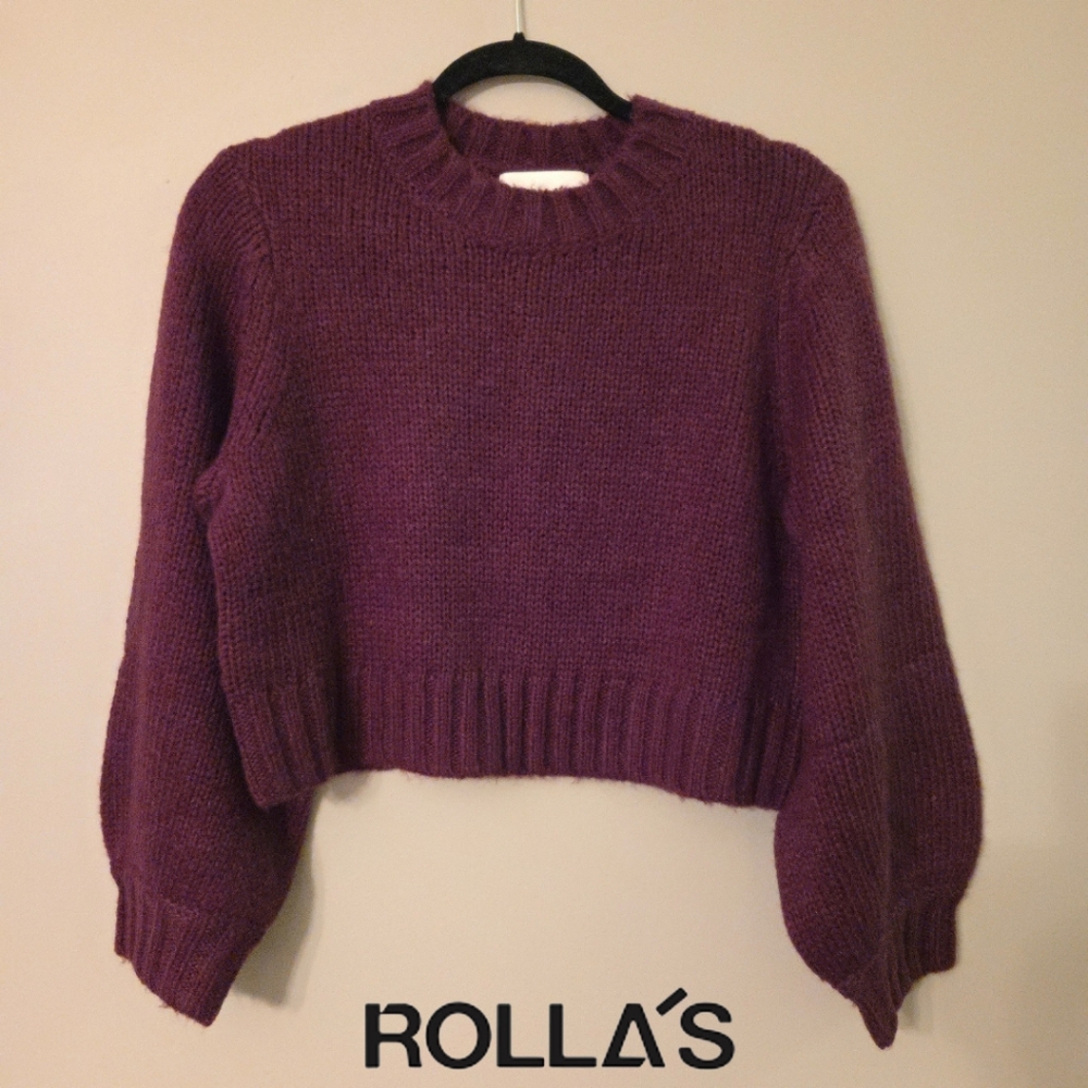 ROLLA'S Rich Plum Crew Neck Sweater